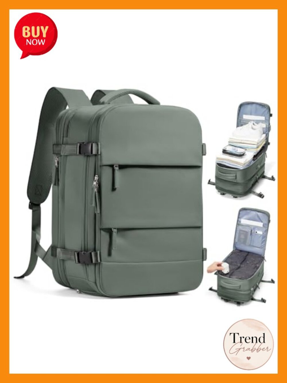 Vacuum Backpack with Pump Expandable Compression Travel Laptop Backpack Carry-On